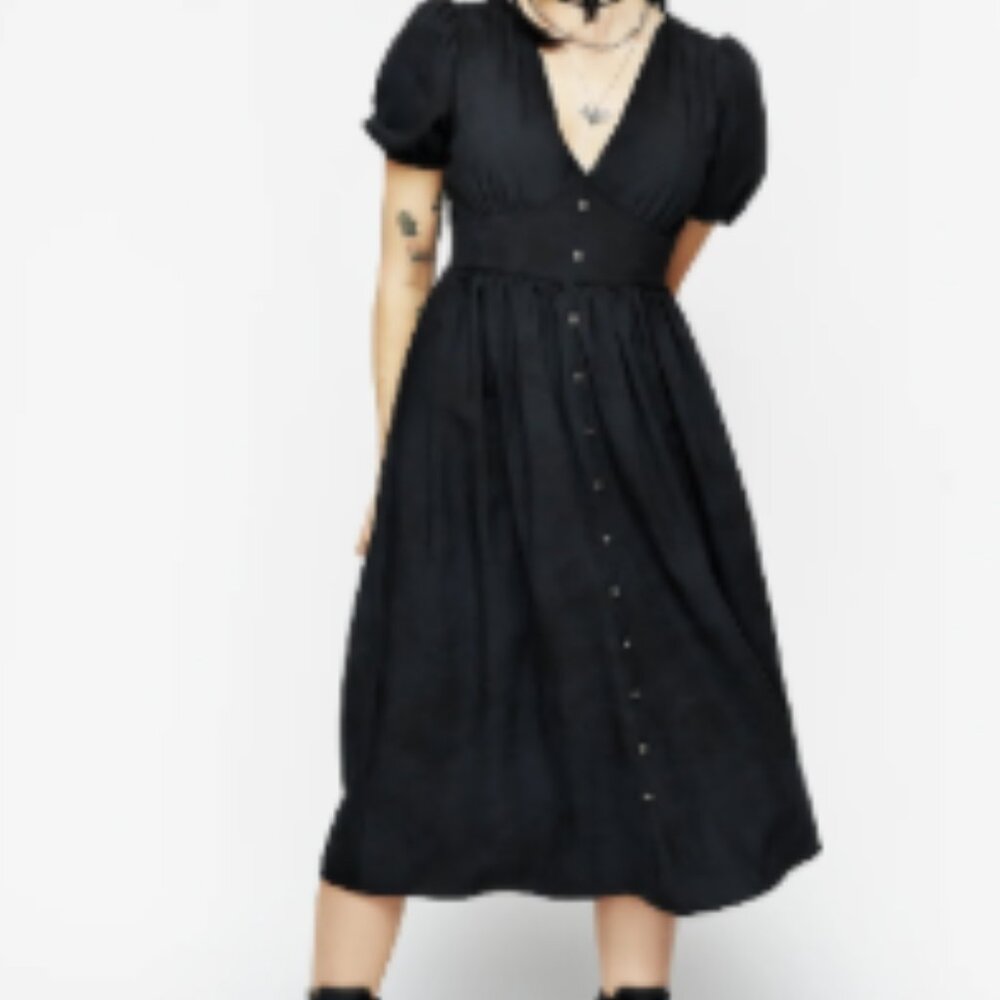 Gladys Button Front Midi Dress from Disturbia